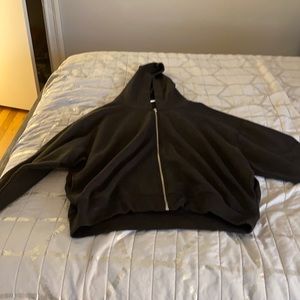 Victoria Secret Pink Black zip up hoodie. (New)